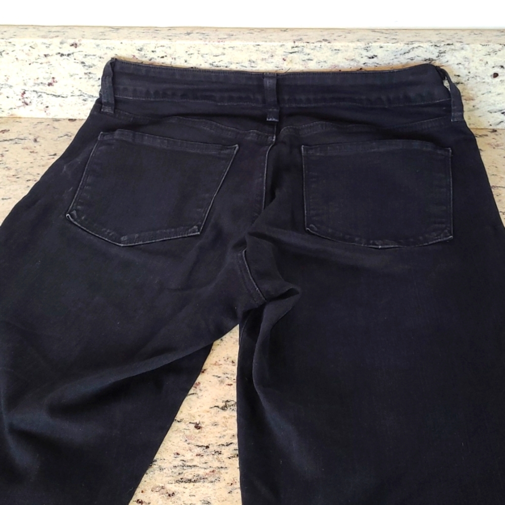 NYDJ Not Your Daughters Black Denim Jeans Mini Bootcut Lift & Tuck Sz 6 Tall EUC - Picture 4 of 11